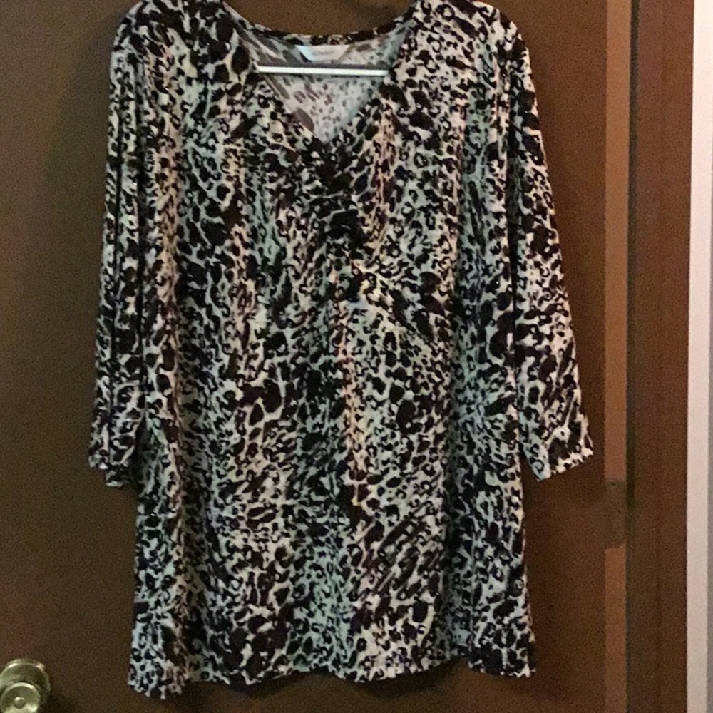 Animal Print Tunic Top